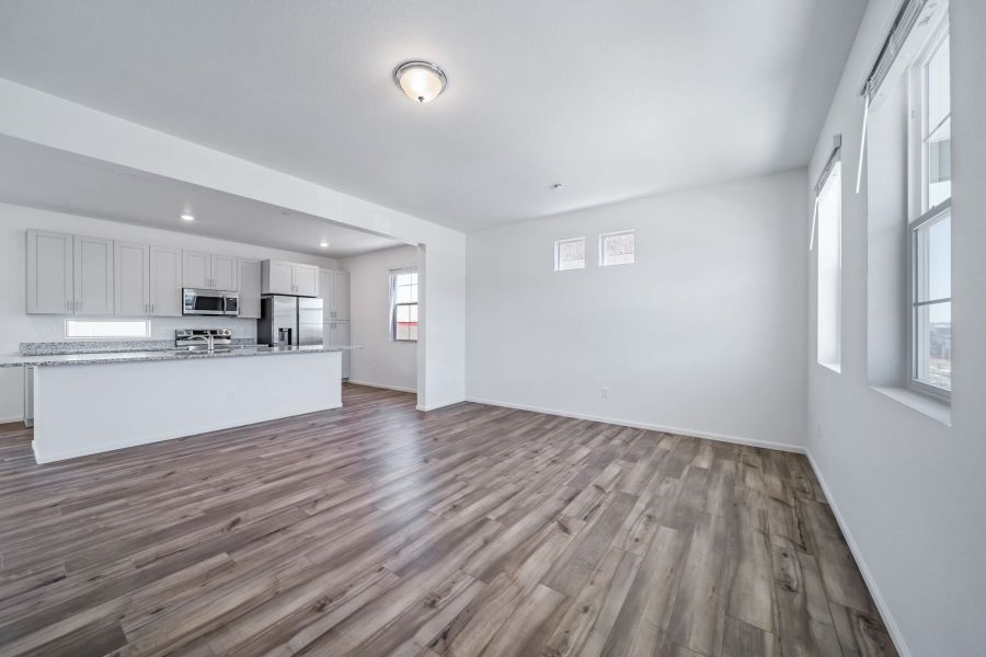 Spacious, unfurnished interior of a new home in Reunion, Commerce City (Image 12). Spacious, unfurnished interior of a new home in Reunion, Commerce City (Image 12).