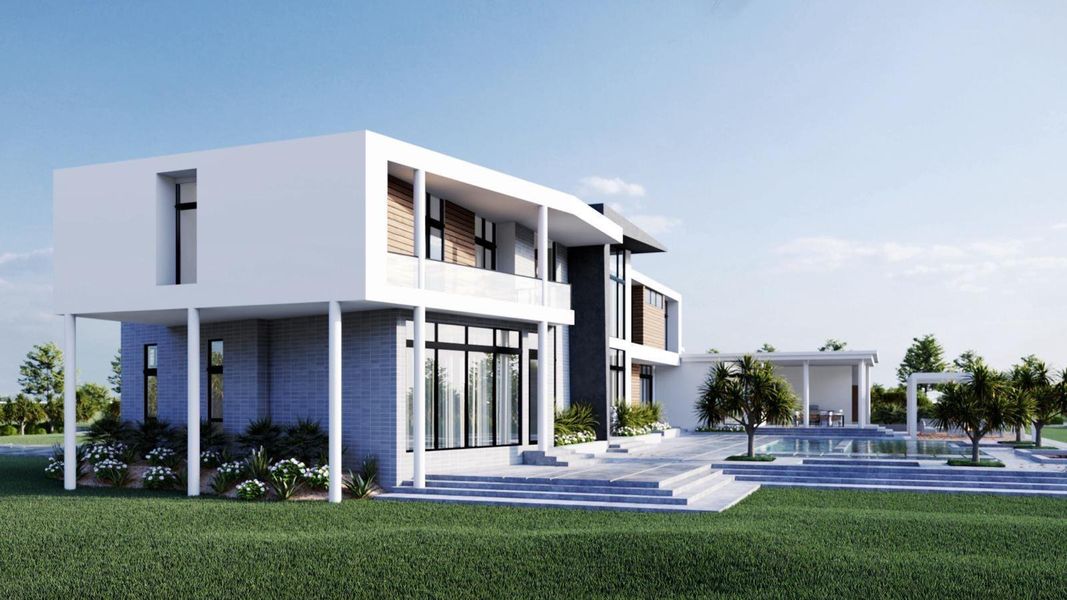 Front exterior of a new home in , Southwest Ranches, FL, highlighting curb appeal (Image 2). Front exterior of a new home in , Southwest Ranches, FL, highlighting curb appeal (Image 2).