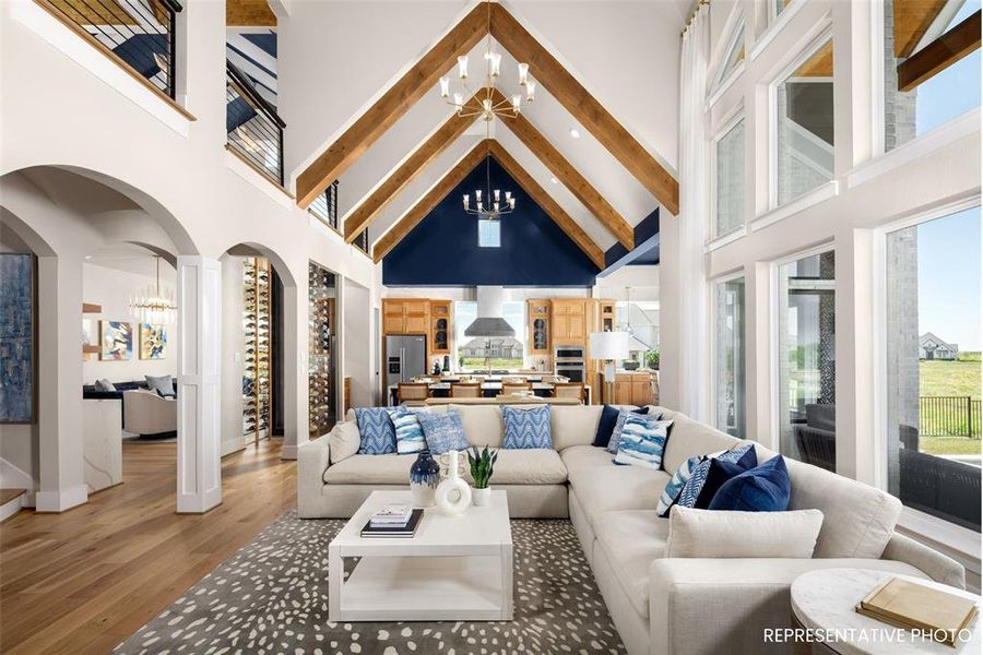 Furnished interior view inside a new home in Heath Golf & Yacht Club, Heath (Image 11).