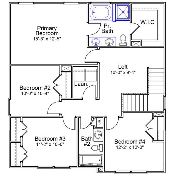 2D floor plan layout of this home in Bell West, Kernersville, NC (Image 3).