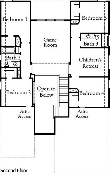 2D floor plan layout for the Granger by Coventry Homes in Highland Village 50' and 55', Georgetown, TX (Image 4). 2D floor plan layout for the Granger by Coventry Homes in Highland Village 50' and 55', Georgetown, TX (Image 4).