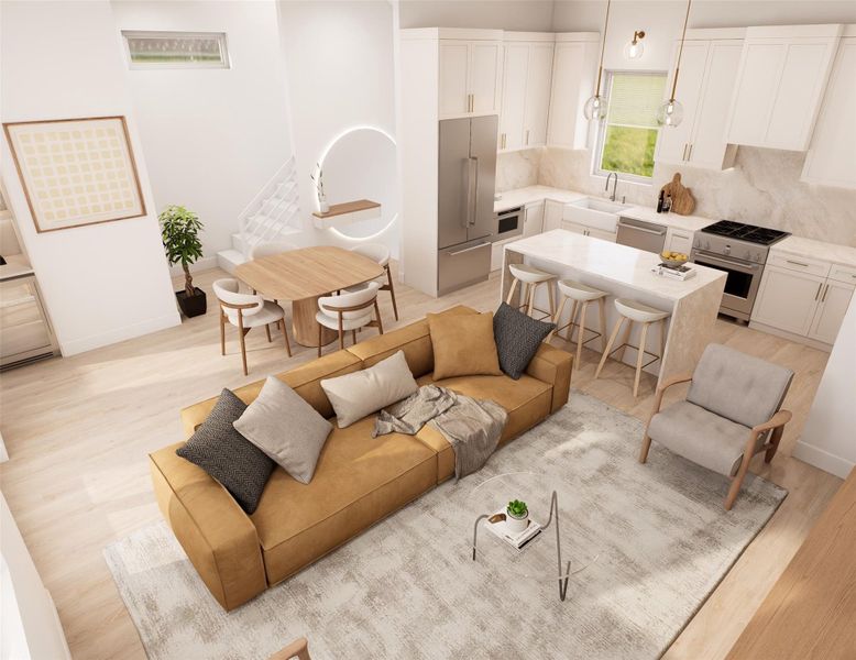 Furnished interior view inside a new home in , Houston (Image 15).