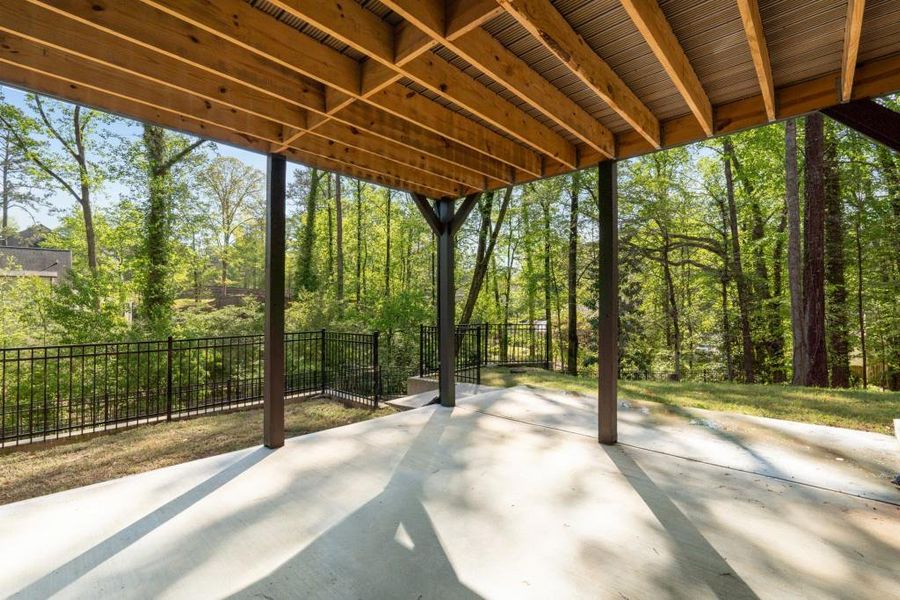 Exterior details and patio area of a home in , Atlanta (Image 28).