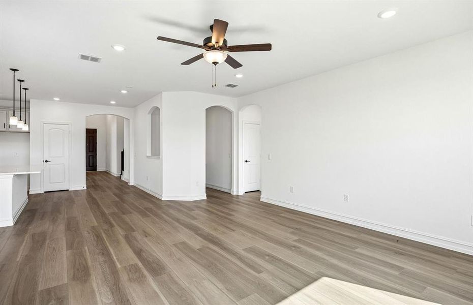 Open concept gathering room