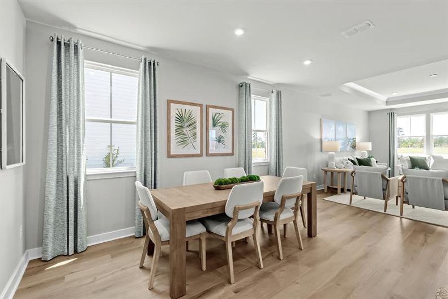Representative furnished interior of a home built from the Geneva by Ryan Homes in Sea Trail, Sunset Beach (Image 13).