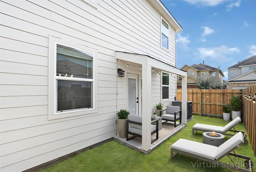 Exterior details and patio area of a home in , Houston (Image 3). Exterior details and patio area of a home in , Houston (Image 3).