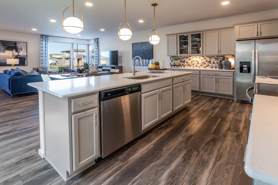 Representative furnished interior of a home built from the Newton by Hartford Homes in Trailside, Timnath (Image 21).