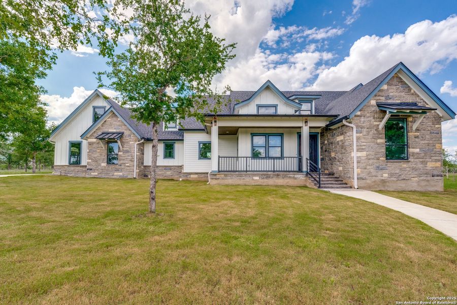 Front exterior of a new home in , Gonzales, TX, highlighting curb appeal (Image 28). Front exterior of a new home in , Gonzales, TX, highlighting curb appeal (Image 28).