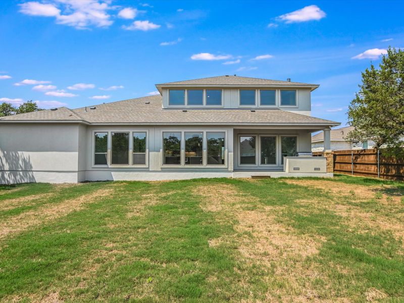 Representative exterior details of a home built from the Topaz II by Giddens Homes in Riverstone, Georgetown (Image 40).