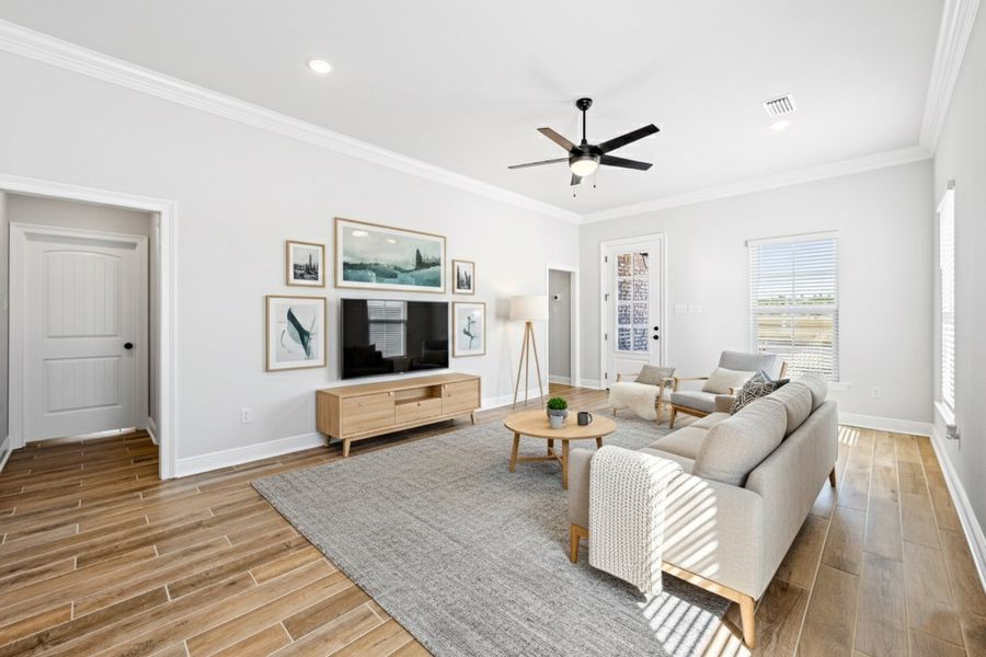 Front exterior of a new home in Natureview, Freeport, FL, highlighting curb appeal (Image 2).