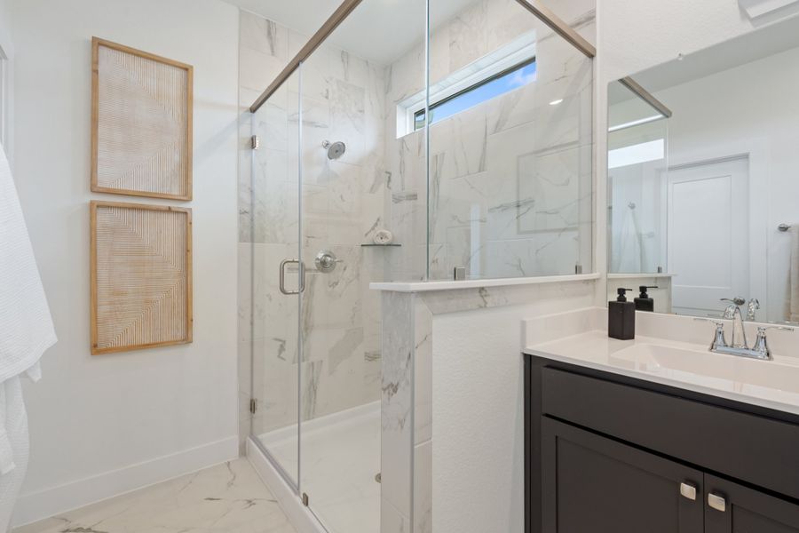 Furnished interior view inside a new home in Bridgeland, Cypress (Image 8).