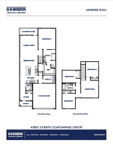 2D floor plan layout of this home in Cypress Green, Hockley, TX (Image 5). 2D floor plan layout of this home in Cypress Green, Hockley, TX (Image 5).