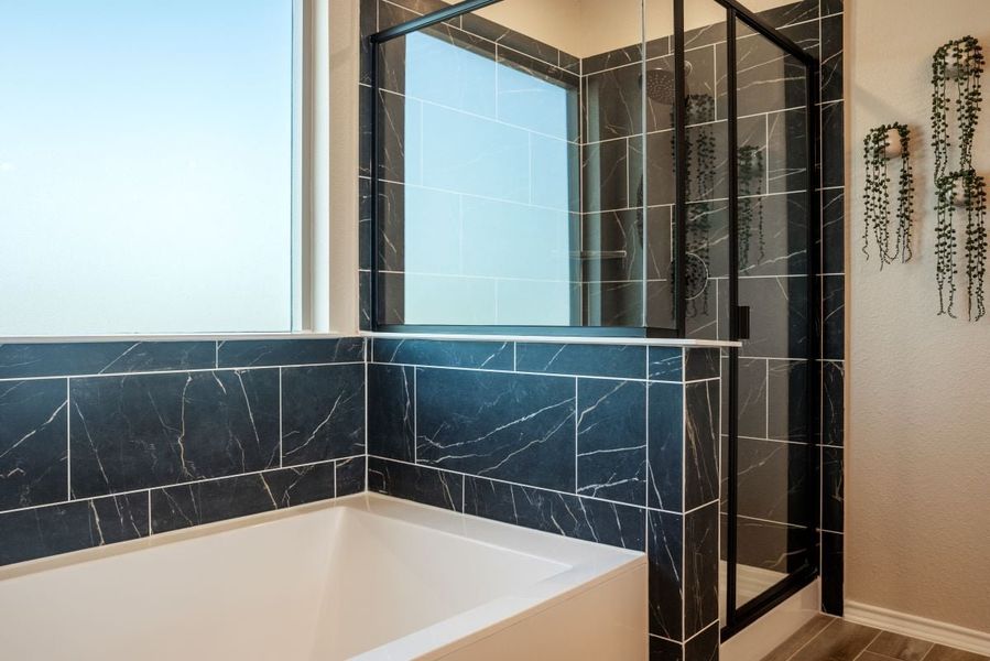 Tub and separate shower at primary bath