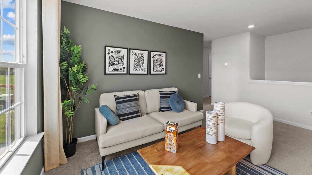 Furnished interior view inside a new home in Ridgewood Farms, Winterville (Image 22).