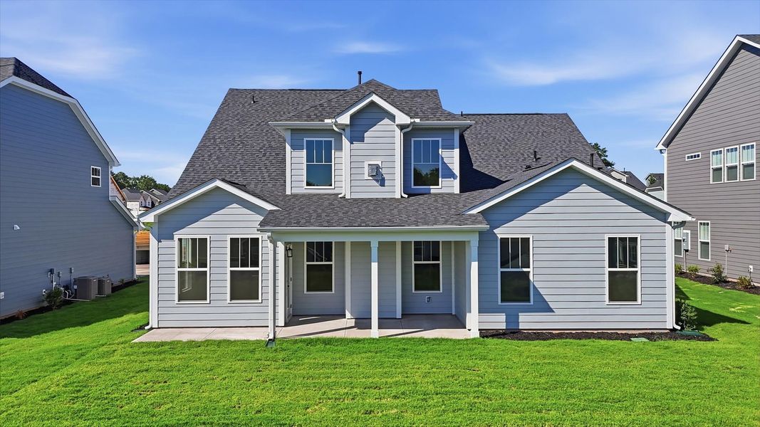Exterior details and patio area of a home in Kayfield at Midway, Anderson (Image 4).