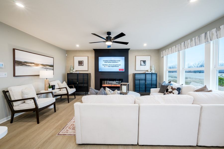 Representative furnished interior of a home built from the Wesley by Fischer Homes in Sage Woods, Dallas (Image 9).