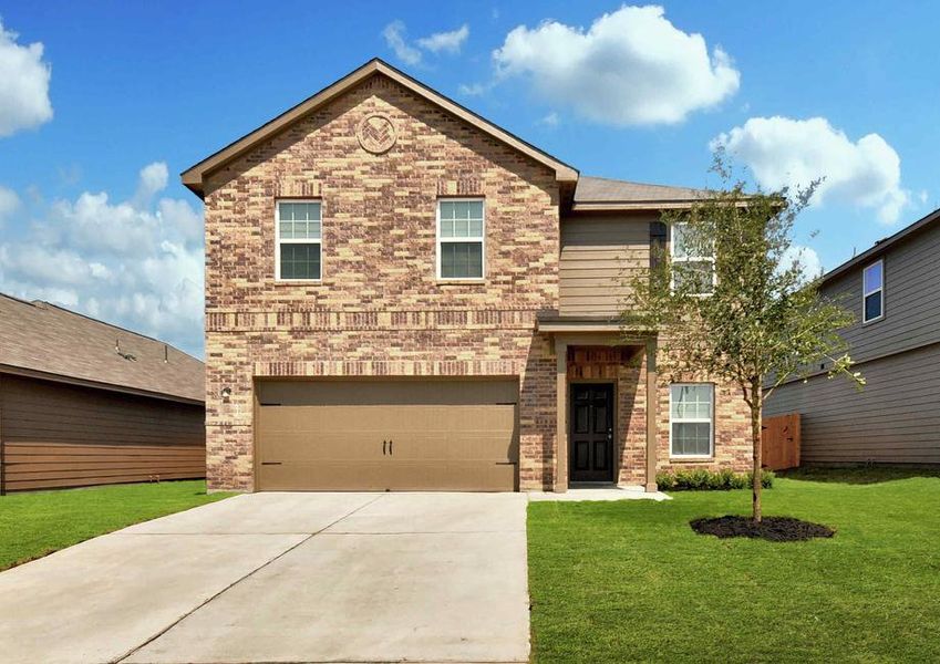 Exterior of Rio floor plan with brick and siding facade