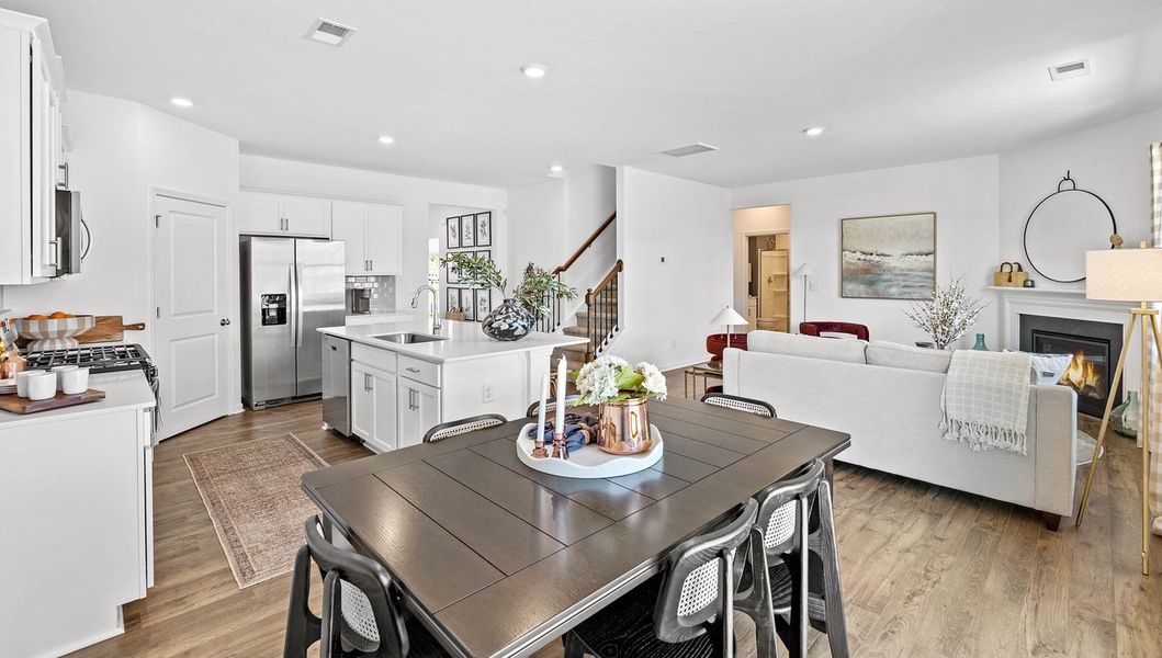 Representative furnished interior of a home built from the HAYDEN by D.R. Horton in Benjamin's Grove, Woodruff (Image 13).