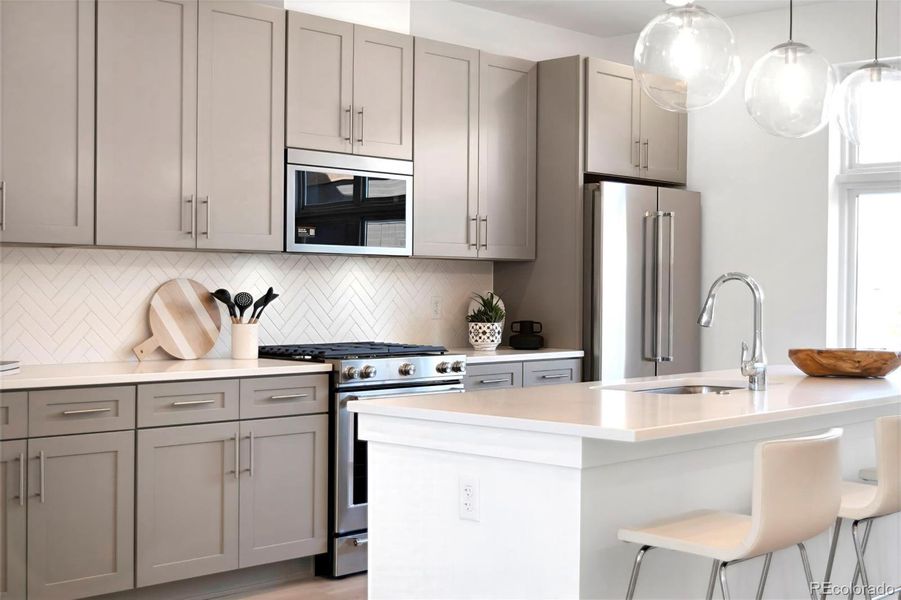 Furnished interior view inside a new home in , Denver (Image 32).