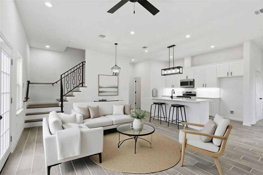 Furnished interior view inside a new home in , Houston (Image 16). Furnished interior view inside a new home in , Houston (Image 16).