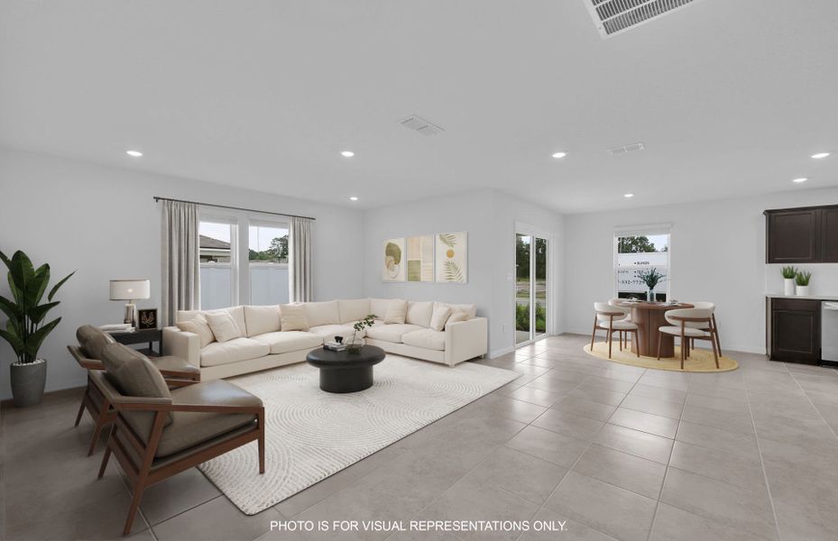 Furnished interior view inside a new home in Wells Landing, Jacksonville (Image 3).