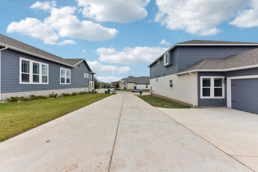 Exterior details and patio area of a home in Easton Park, Austin (Image 19).