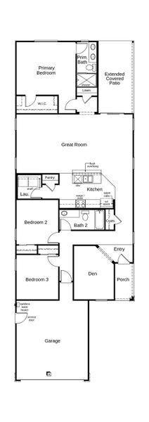 2D floor plan layout of this home in Wildflower Reserve, Tucson, AZ (Image 2). 2D floor plan layout of this home in Wildflower Reserve, Tucson, AZ (Image 2).