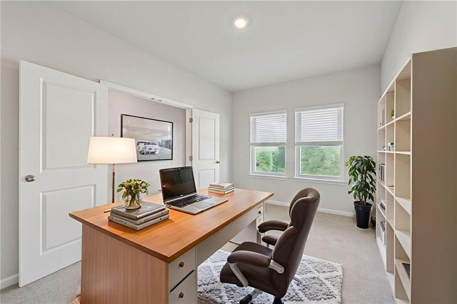 Furnished interior view inside a new home in The Oaks at Dawson, Dawsonville (Image 8).