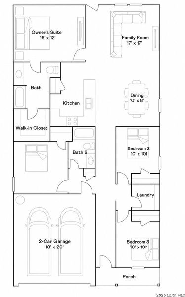 2D floor plan layout of this home in Bertram Oaks, Bertram, TX (Image 4). 2D floor plan layout of this home in Bertram Oaks, Bertram, TX (Image 4).