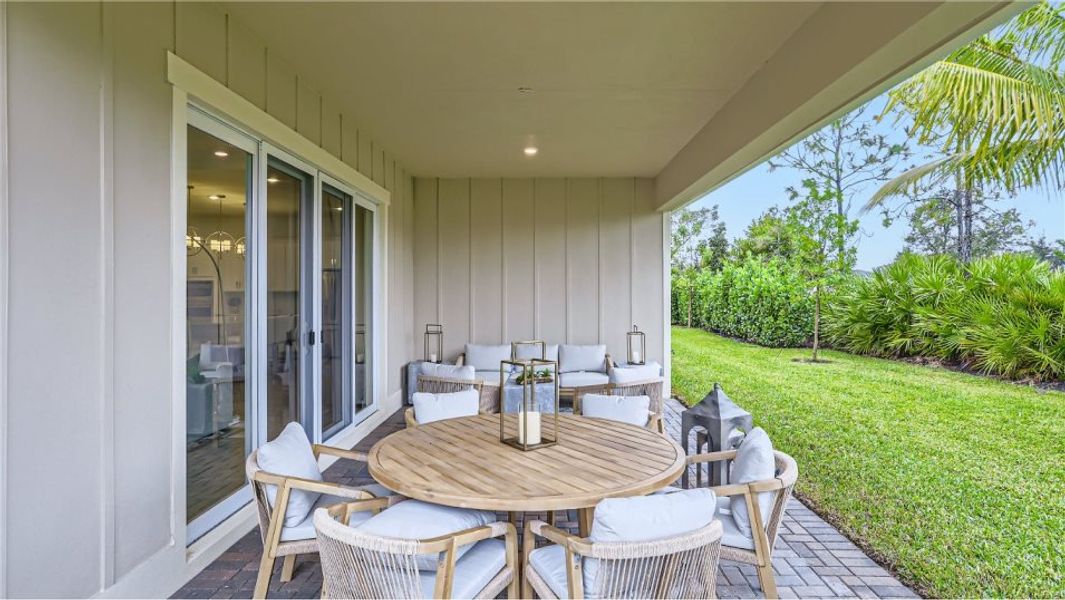 Flora covered patio