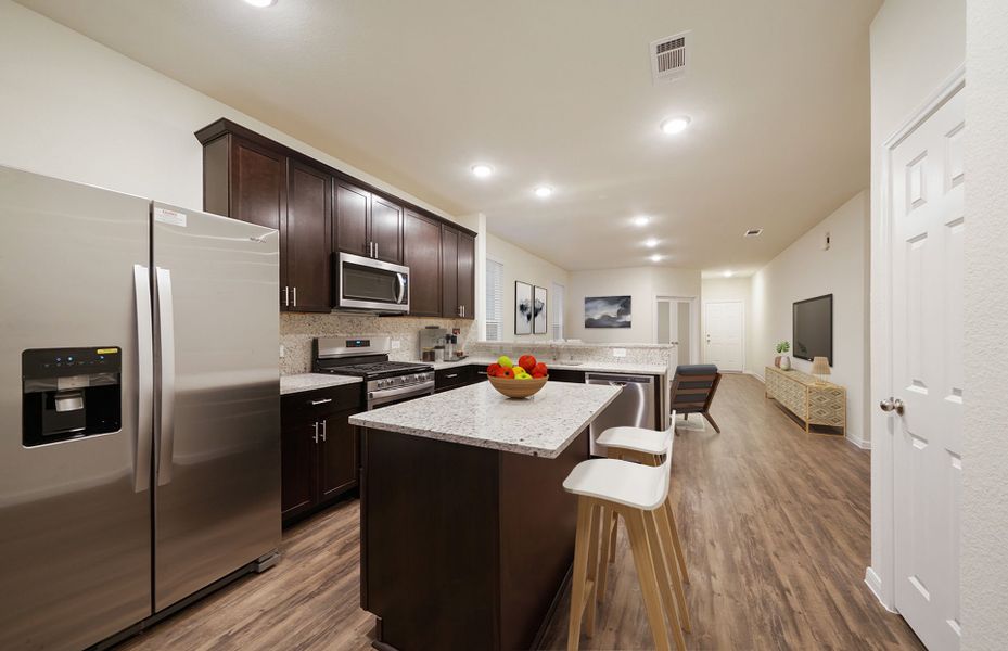 Representative furnished interior of a home built from the Independence by Centex in Pinara Pines, Conroe (Image 5). Representative furnished interior of a home built from the Independence by Centex in Pinara Pines, Conroe (Image 5).