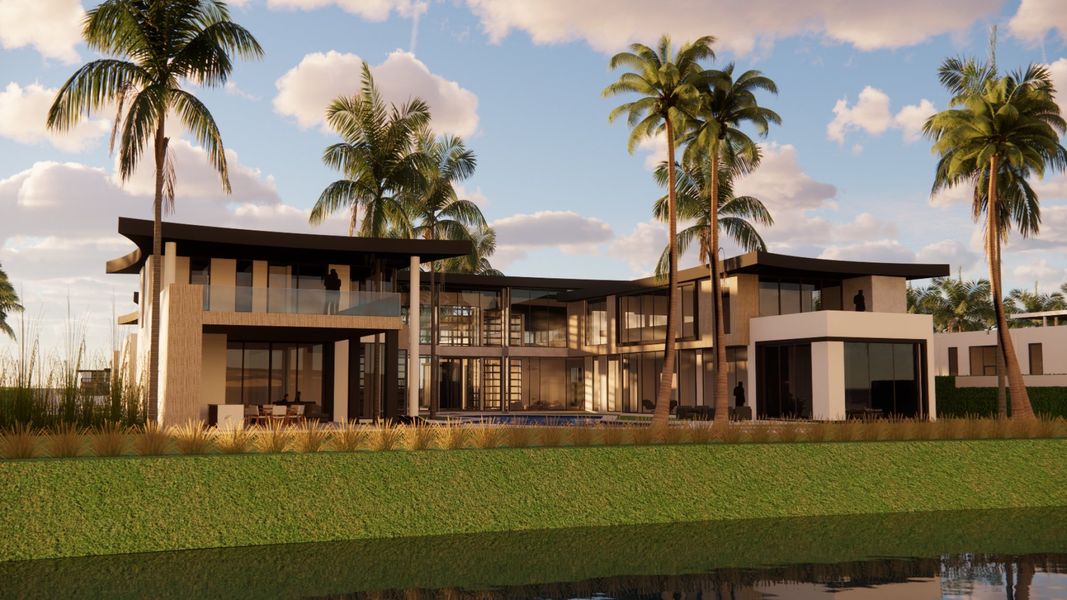 Representative exterior photo of a completed home built from the Carnoustie by Centaur Holdings in Panther National, Palm Beach Gardens, FL (Image 7). Representative exterior photo of a completed home built from the Carnoustie by Centaur Holdings in Panther National, Palm Beach Gardens, FL (Image 7).