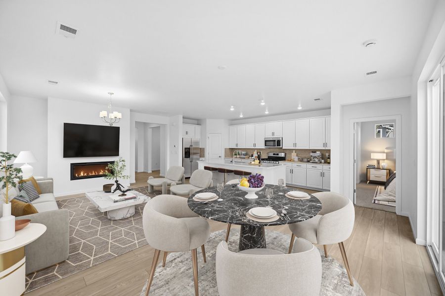 Furnished interior view inside a new home in Trailstone, Arvada (Image 5).