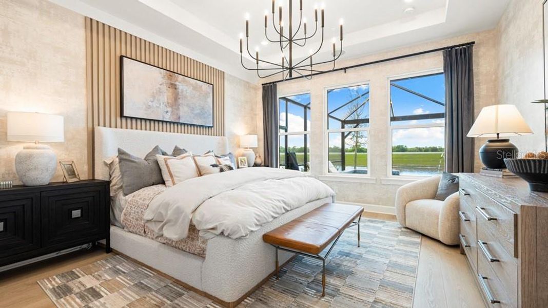 Furnished interior view inside a new home in Esplanade at Starling, Punta Gorda (Image 8).