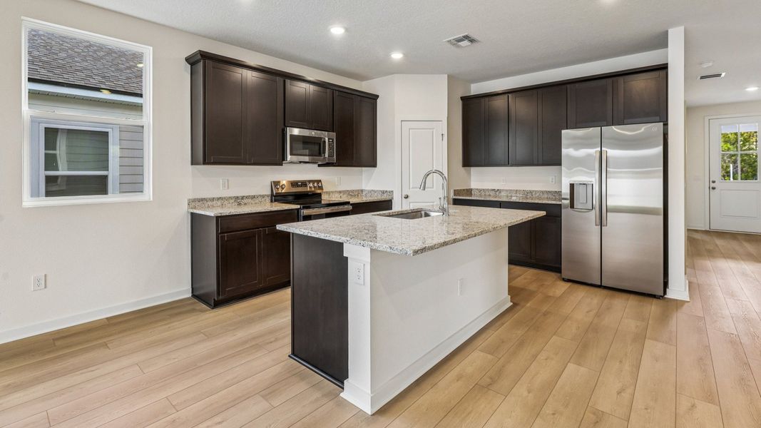 Fleetwood Floor Plan Kitchen Interior by DRB Homes in Panther Creek in Jacksonville, FL