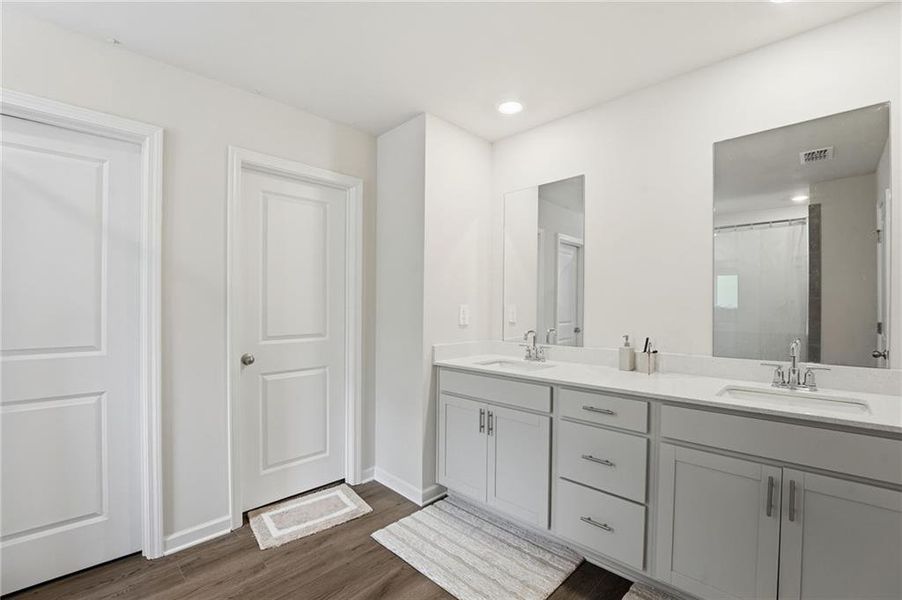 Furnished interior view inside a new home in Vistas at Towne Mill, Canton (Image 50).