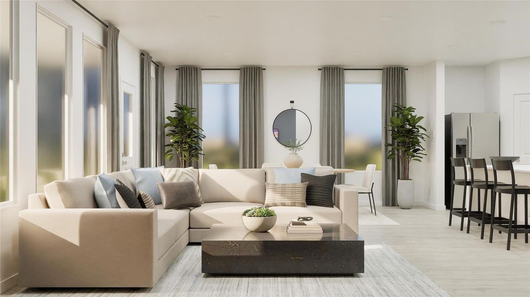 Furnished interior view inside a new home in Ashland, Angleton (Image 2).