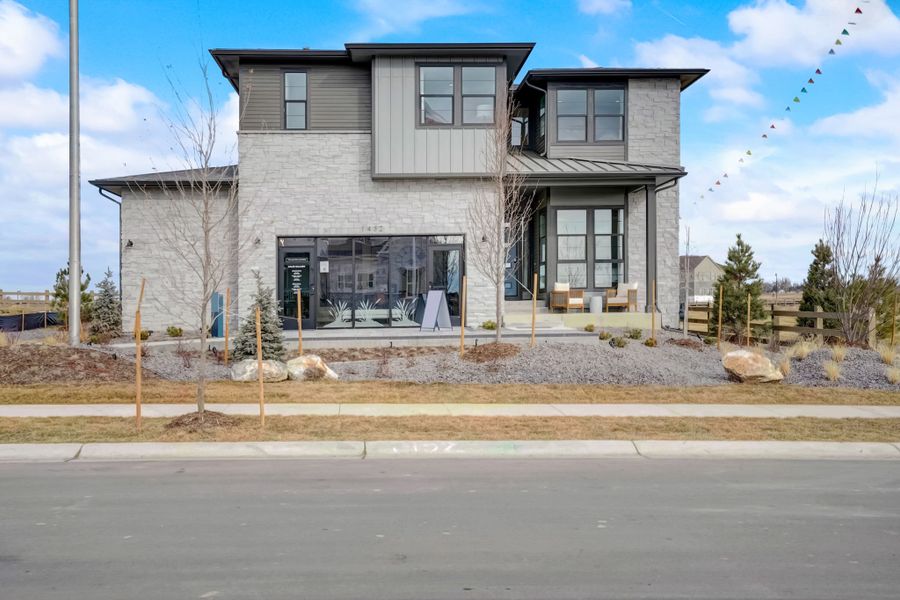 Representative exterior photo of a completed home built from the 3 by Trumark Homes in Kitchel Lake at Serratoga Falls, Timnath, CO (Image 23).