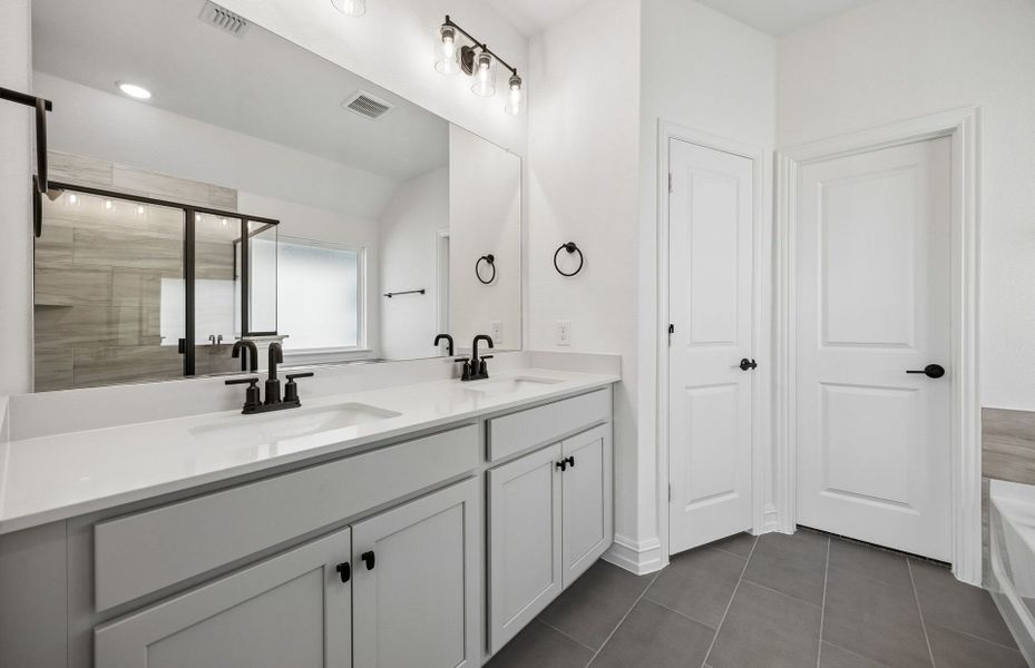 Furnished interior view inside a new home in Ribbonwood, Aubrey (Image 9).
