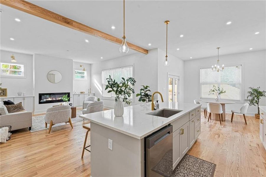 Furnished interior view inside a new home in , Atlanta (Image 18).