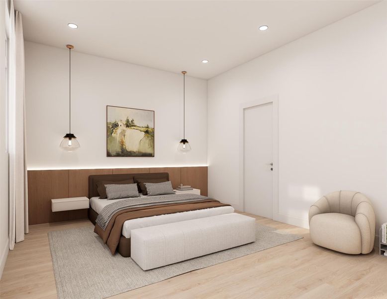 Furnished interior view inside a new home in , Houston (Image 16).
