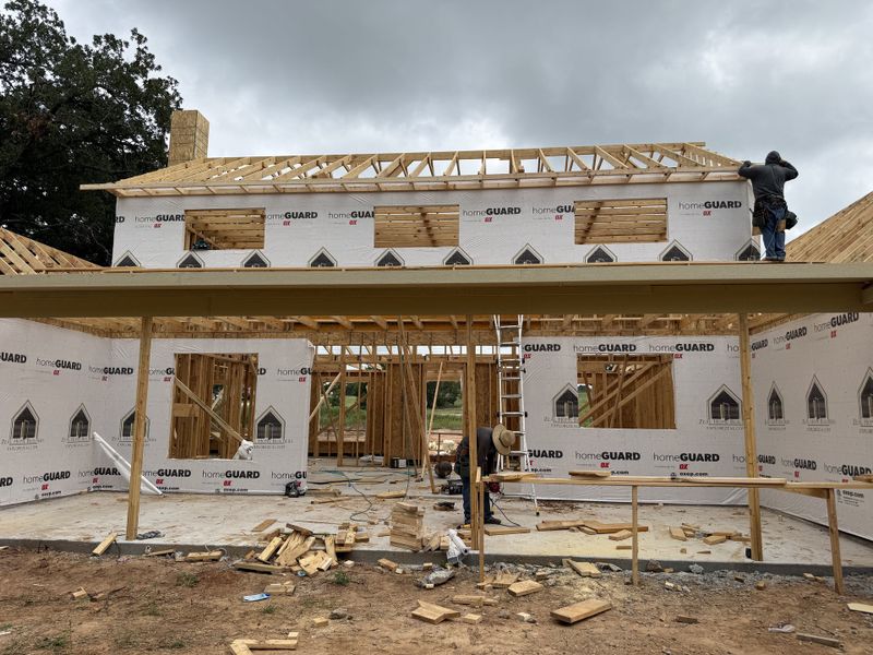 In-progress construction of a new home in Monarch Manor, Poolville, TX (Image 14).