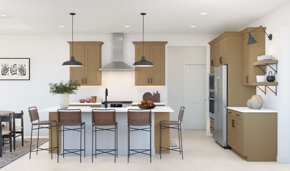 Gourmet island kitchen (*Artist rendering used for illustration purposes only and are subject to change without notice.)
