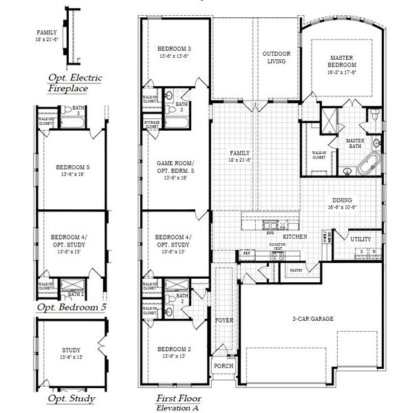 2D floor plan layout for the Wyatt by Chesmar Homes in Berry Creek Highlands, Georgetown, TX (Image 3). 2D floor plan layout for the Wyatt by Chesmar Homes in Berry Creek Highlands, Georgetown, TX (Image 3).