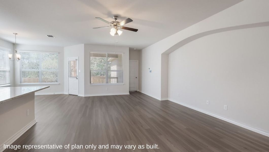 Representative unfurnished interior of a home built from the The Salerno by D.R. Horton in Veranda, San Antonio (Image 14).