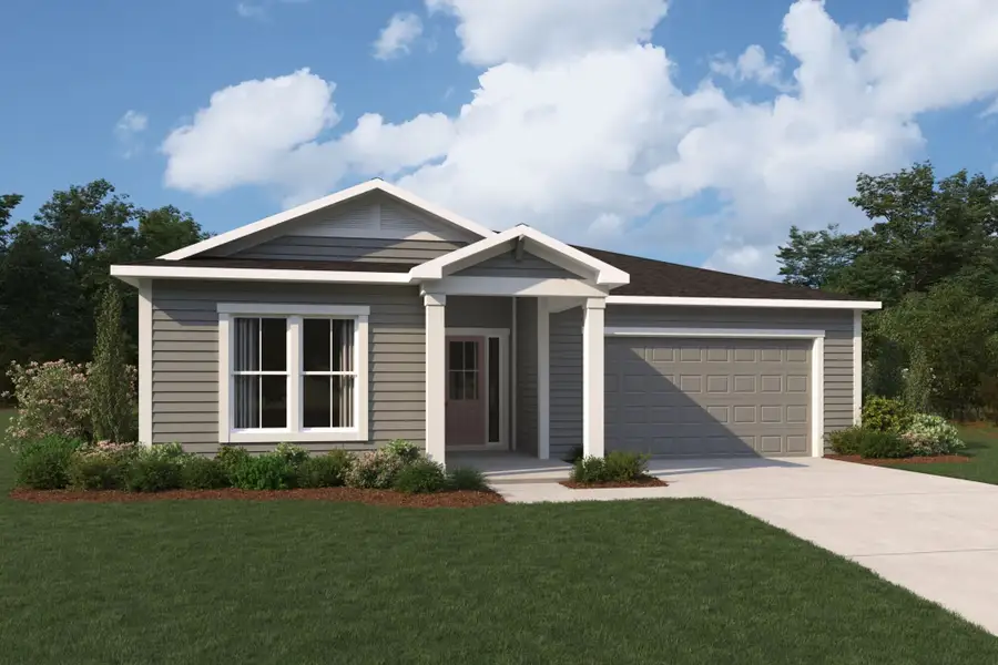 Representative exterior photo of a completed home built from the Aruba by Mattamy Homes in RiverTown, St. Johns, FL (Image 4). Representative exterior photo of a completed home built from the Aruba by Mattamy Homes in RiverTown, St. Johns, FL (Image 4).