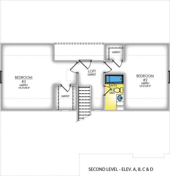 2D floor plan layout of this home in Oak Hollow, Longs, SC (Image 4).