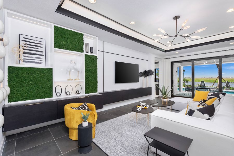 Representative furnished interior of a home built from the Palazzo by GL Homes in Valencia Parc at Riverland, Port St. Lucie (Image 12).