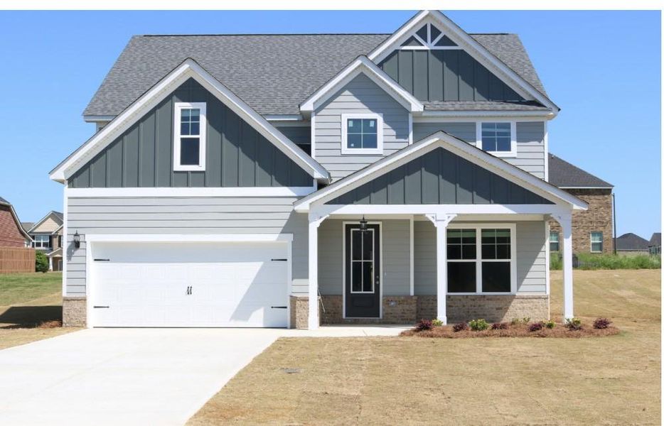 Front exterior of a new home in , Gray, GA, highlighting curb appeal (Image 2). Front exterior of a new home in , Gray, GA, highlighting curb appeal (Image 2).