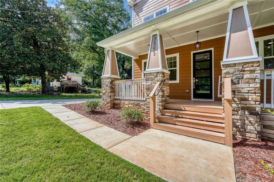 Exterior details and patio area of a home in , Atlanta (Image 3). Exterior details and patio area of a home in , Atlanta (Image 3).